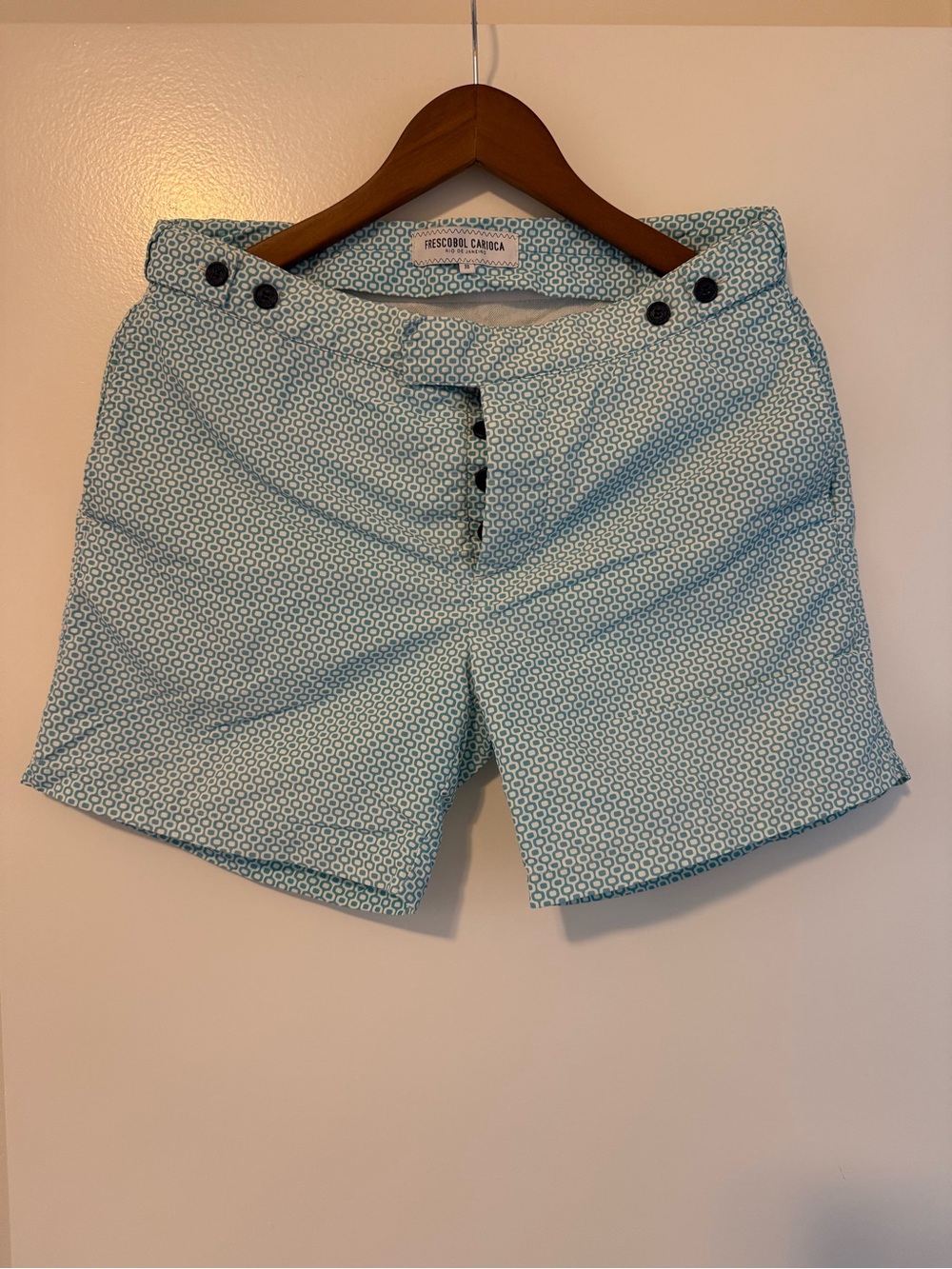 Frescobol Carioca ‘Ipanema’ Blue Tailored Swim Shorts
